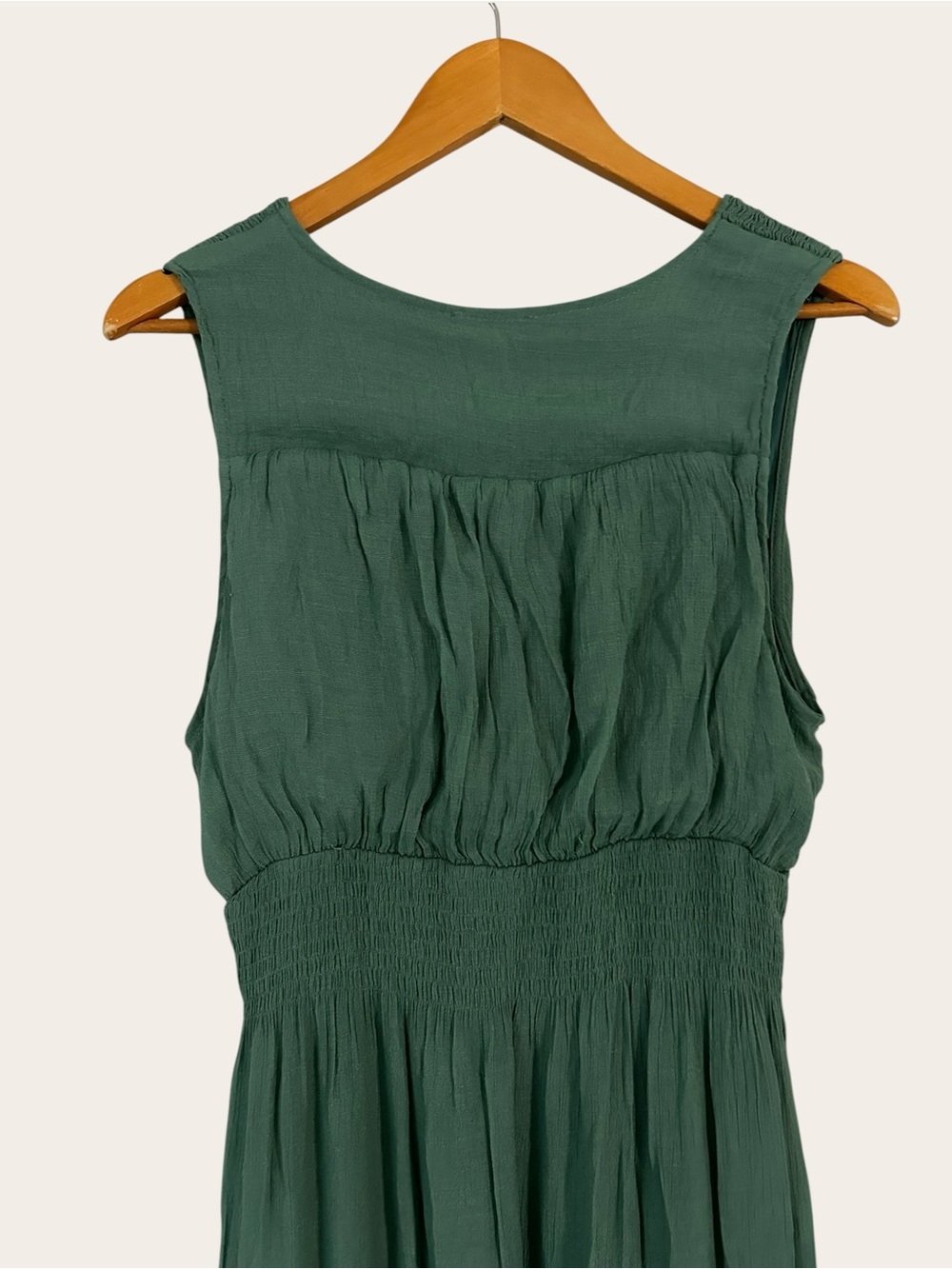 eesome Teal Green V‑Neck High‑Low Ruffle Maxi Dress - Picture 10 of 14